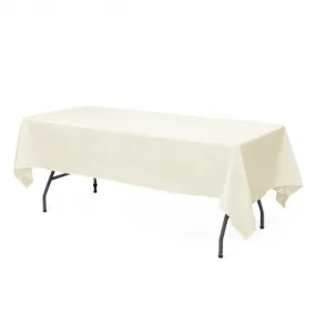 10 pcs 90" x 132" Rectangle Polyester Tablecloth-Ivory