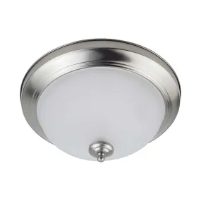 13 in. Flush Mount LED Ceiling Light Fixture, Brushed Nickle