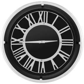 14/17.5 Inch Silent Wall Clock with Silver Frame-L