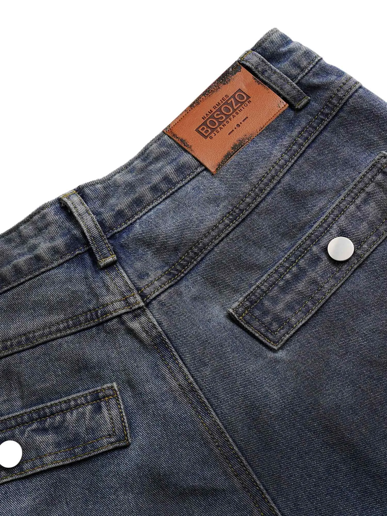 1984 High Street Hip-hop Distressed Washed Work Jeans