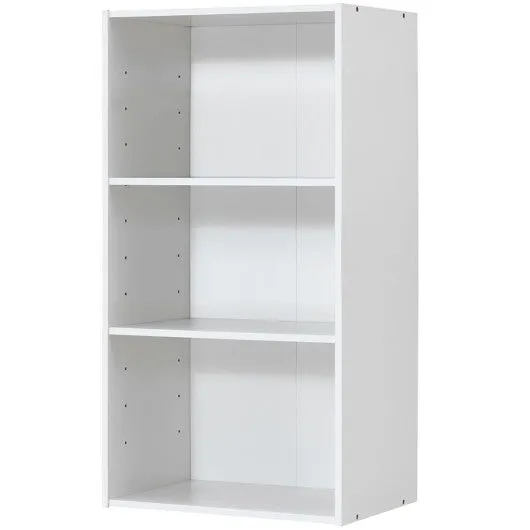 3 Open Shelf Bookcase Modern Storage Display Cabinet-White