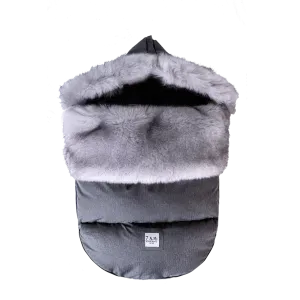 7AM Heather Grey Dark Faux Fur TundraPOD- for stroller