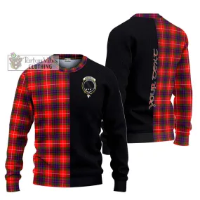 Abernethy Tartan Ugly Sweater with Family Crest and Half Of Me Style