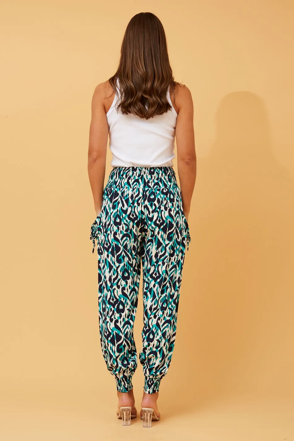 ABSTRACT PRINT BOHO HAREM PANTS