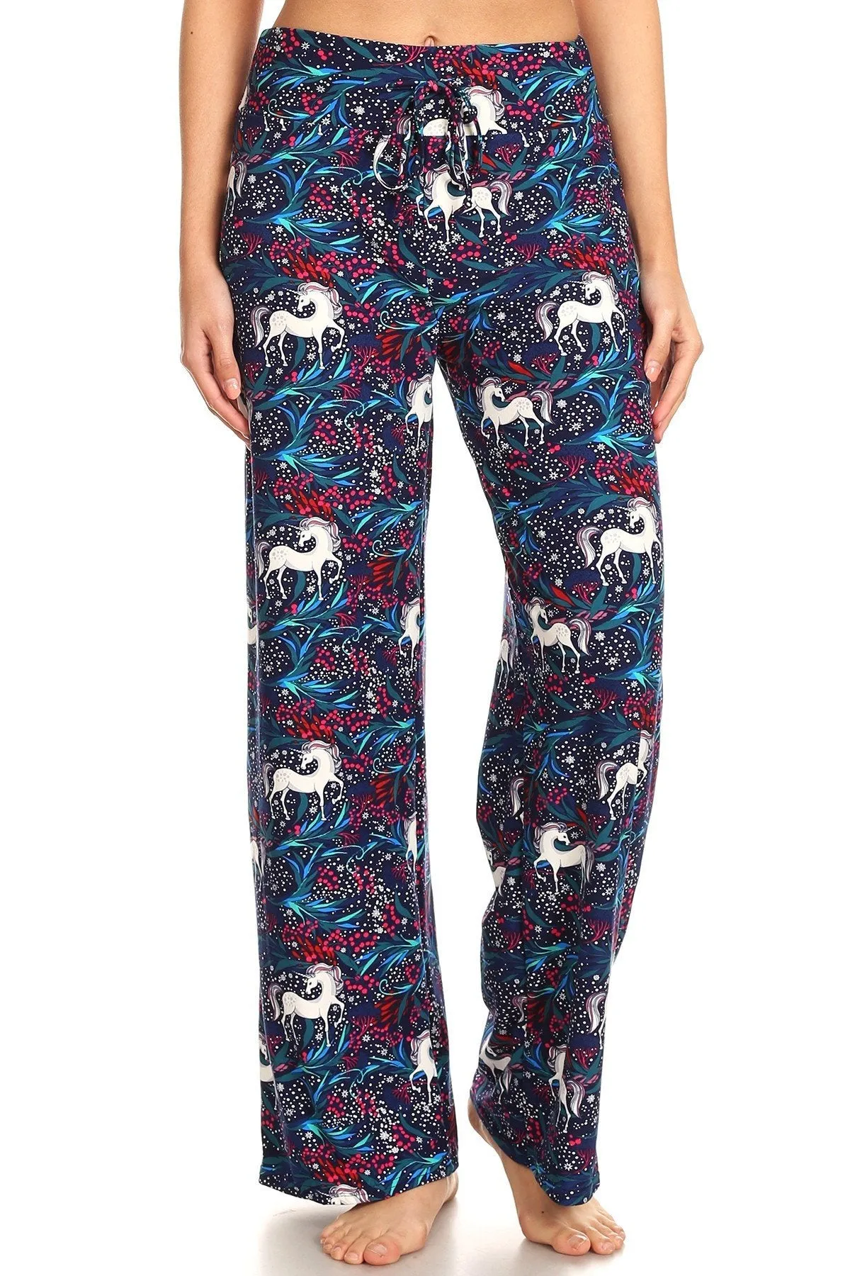 Abstract Unicorn Print Comfortable Soft Lounge Pajama Pants