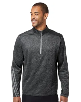 Adidas Men's Brushed Terry Heathered Quarter-Zip Pullover