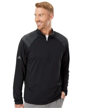 adidas Men's Shoulder Stripe Quarter-Zip Pullover