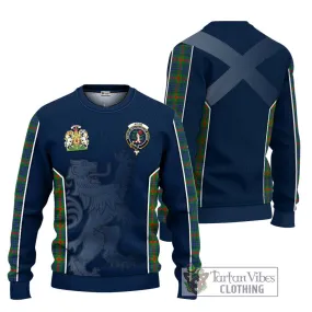 Aiton Tartan Ugly Sweater with Family Crest and Lion Rampant Vibes Sport Style