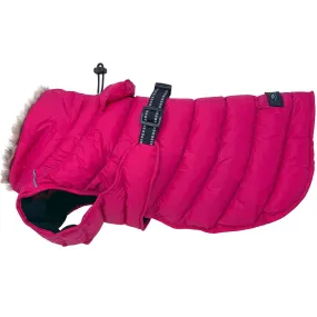 Alpine Extreme Weather Puffer Dog Coat - Pink Peacock