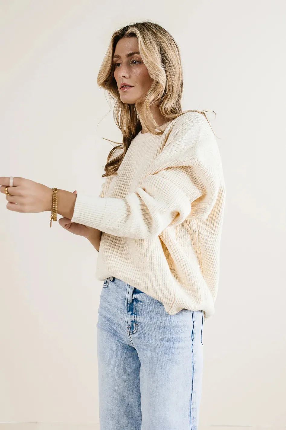 Alyssa Knit Sweater in Ivory