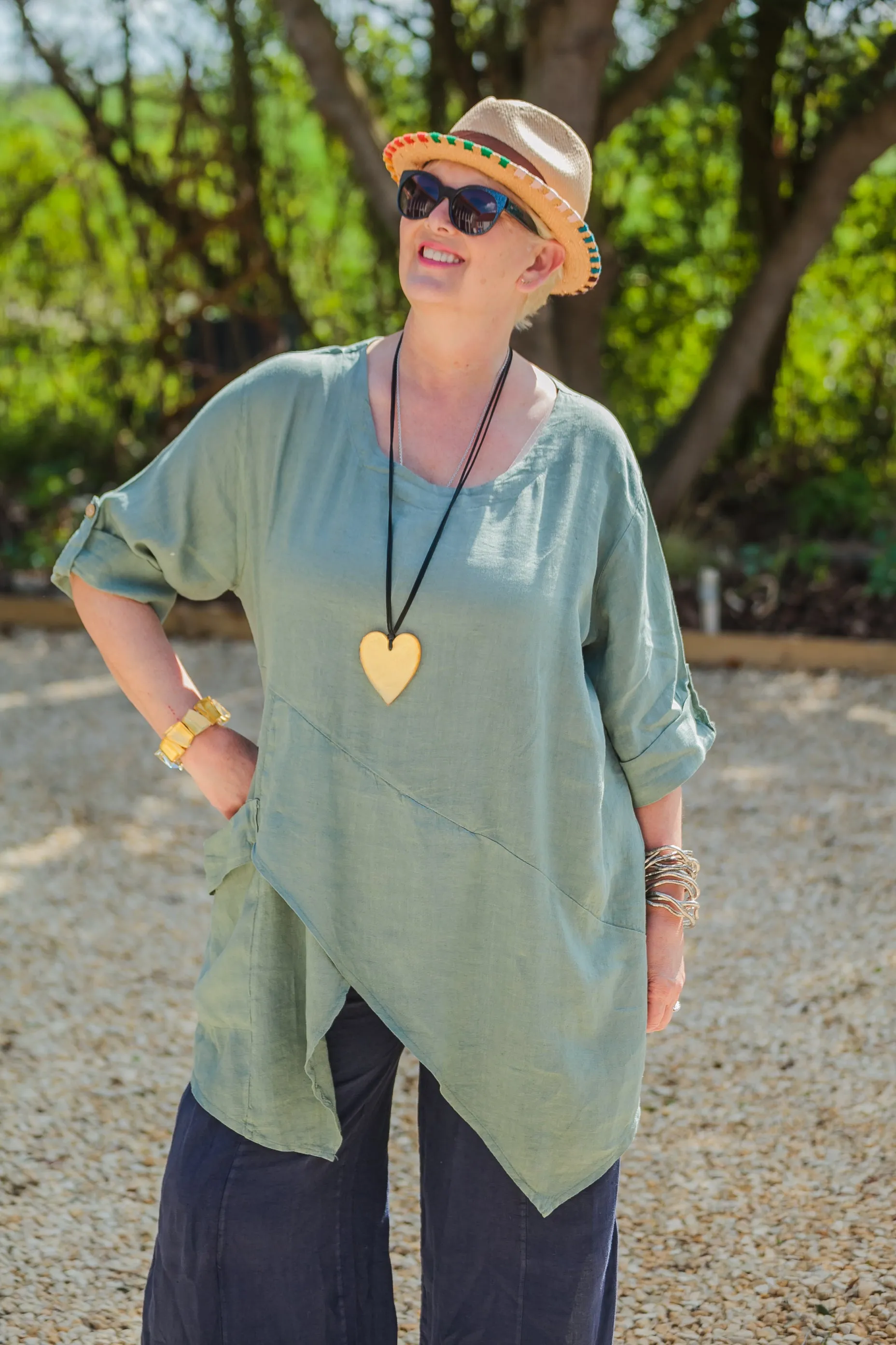 ANTONIA - 7671 100% LINEN LIGHTWEIGHT ITALIAN TUNIC