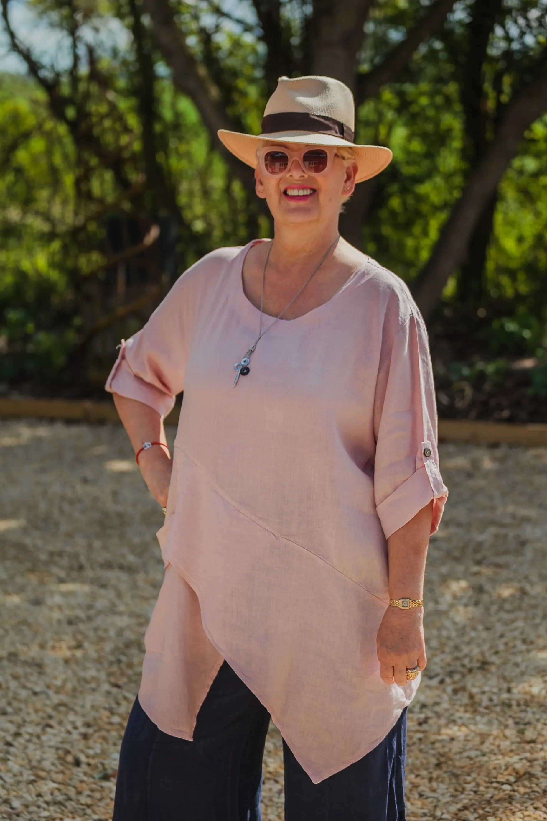 ANTONIA - 7671 100% LINEN LIGHTWEIGHT ITALIAN TUNIC