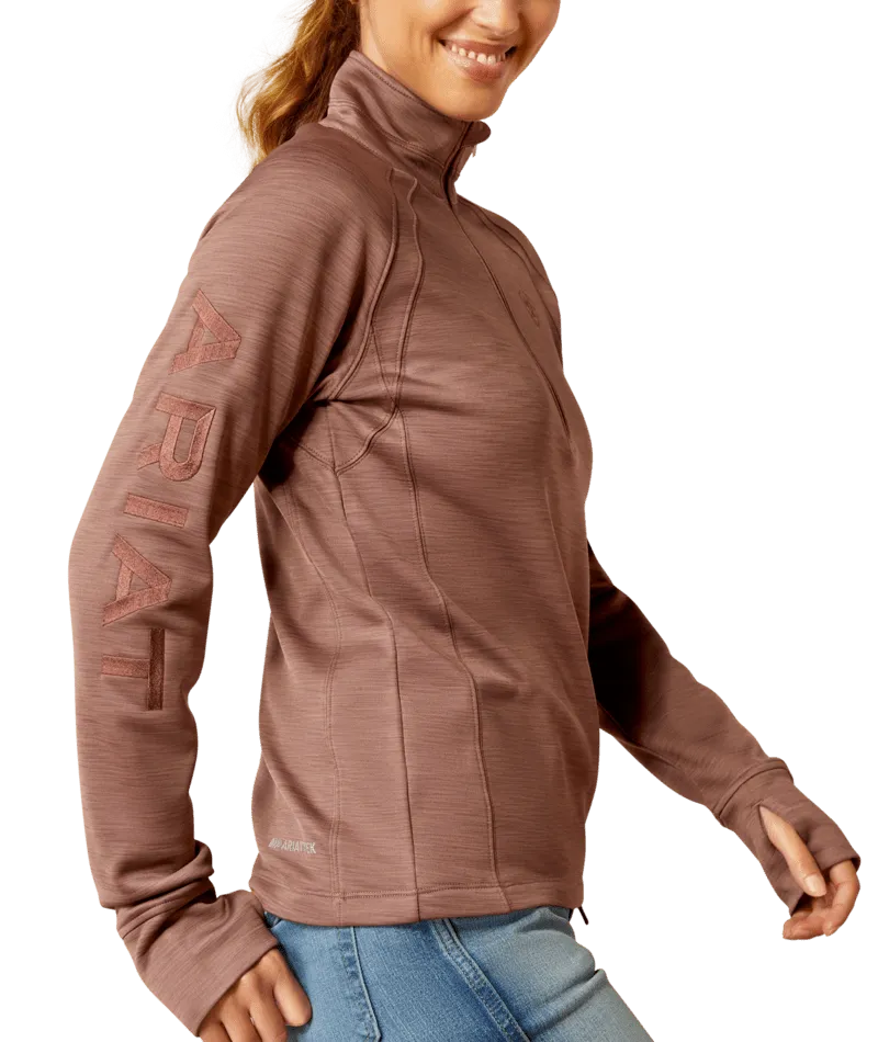 Ariat Women's Twilight Mauve Tek Team 1/2 Zip Sweatshirt