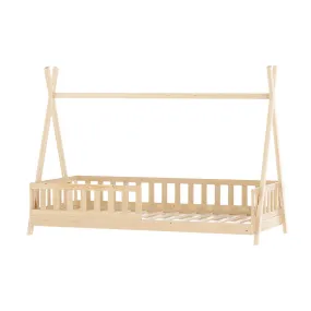 Artiss Bed Frame Wooden Kids House Frames Oak PUAH