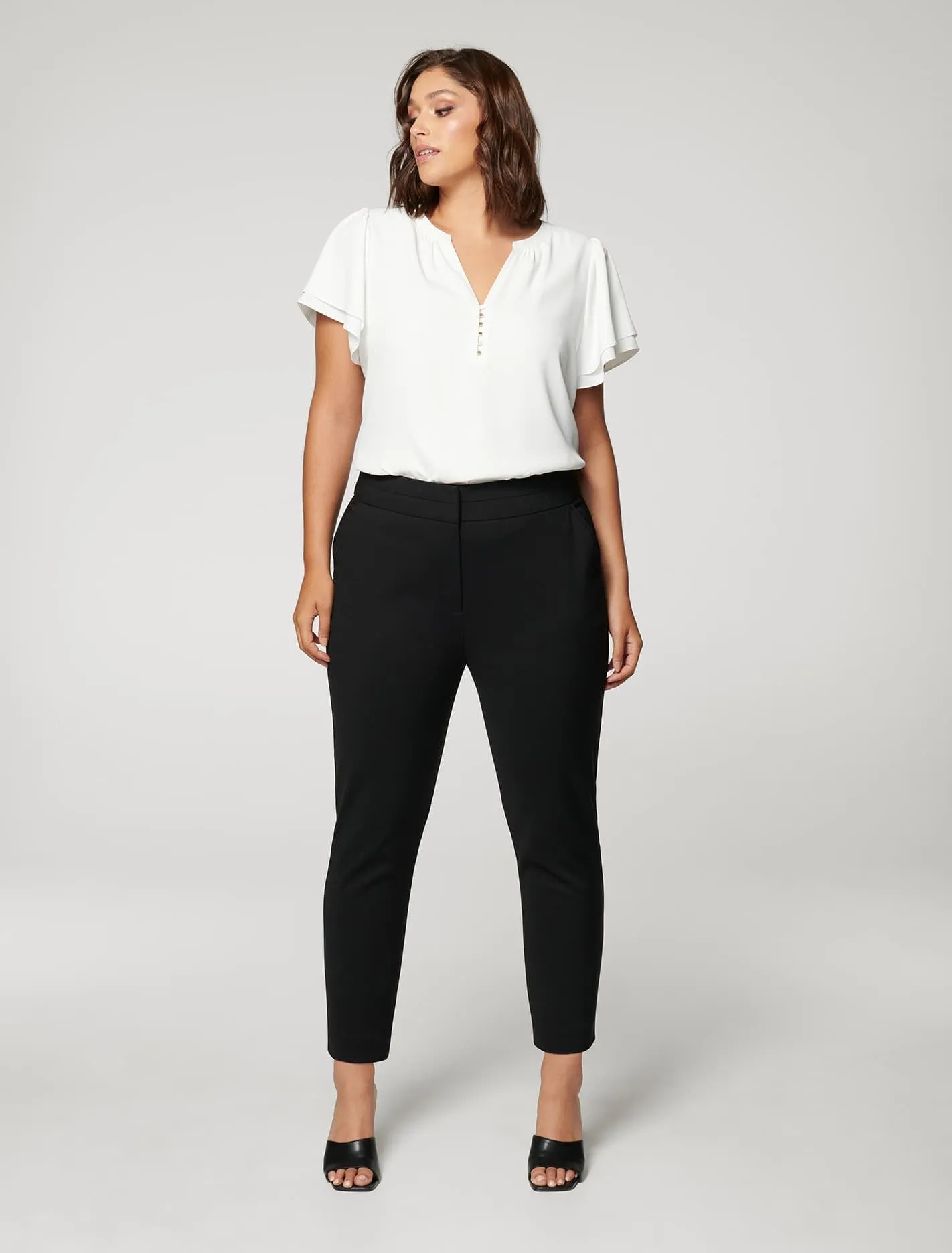 Audrey High Waist Cropped Curve Pant