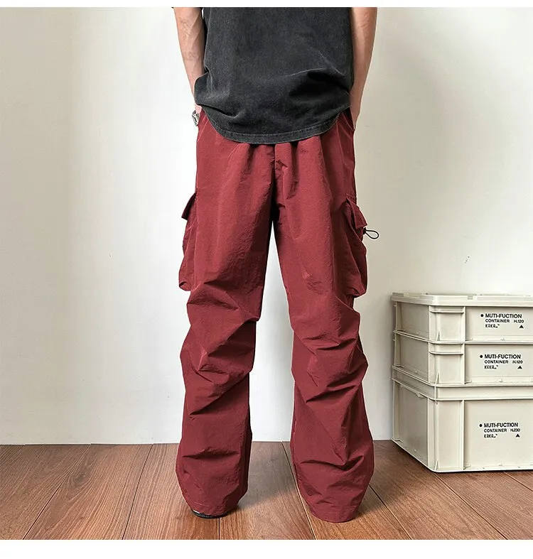 Baggy Black Oversize Men's Cargo Pants Japanese Streetwear Straight Trousers Male Vintage Loose Casual Pocket HipHop Pants Men