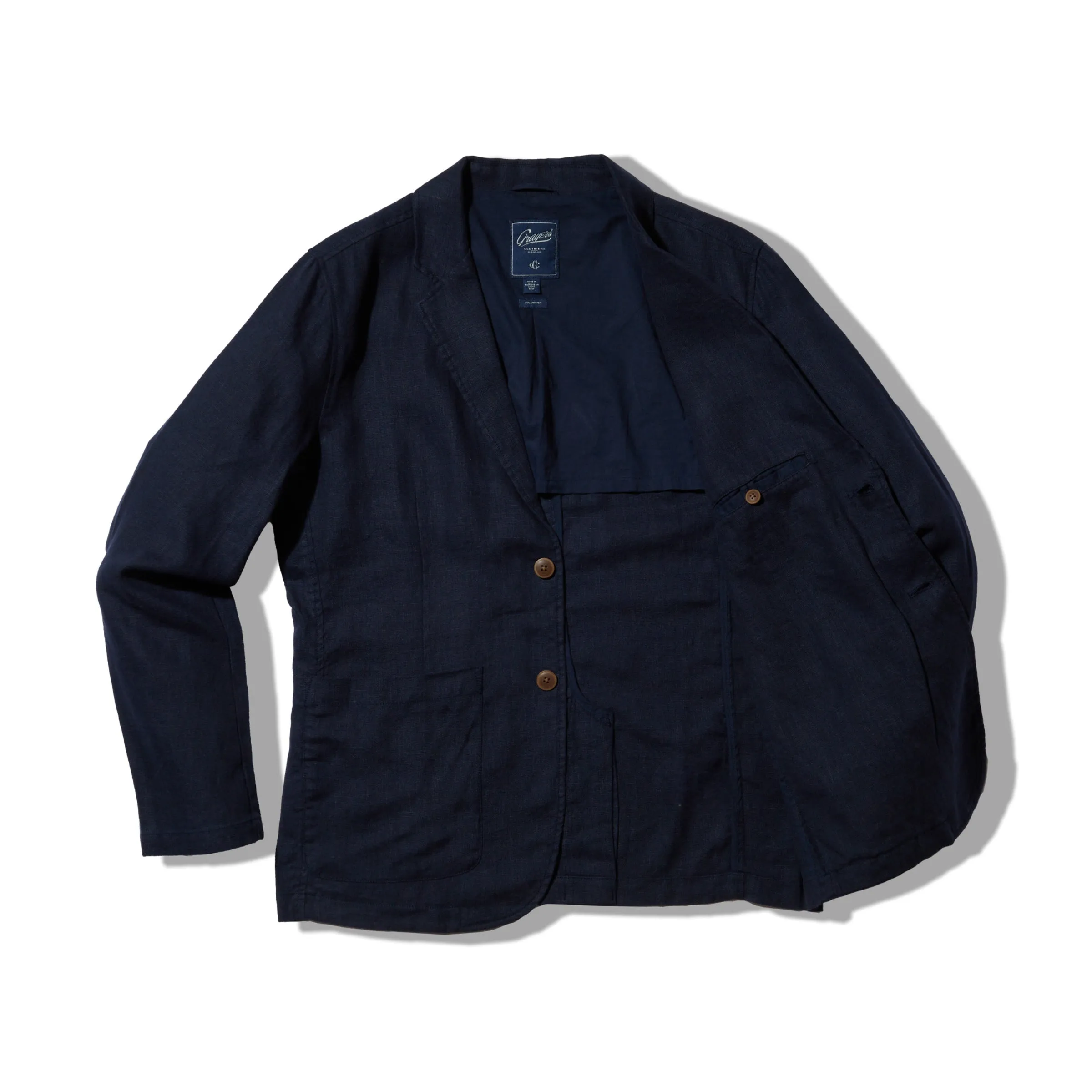 Bal Harbour 2 Button Linen Blazer - Navy