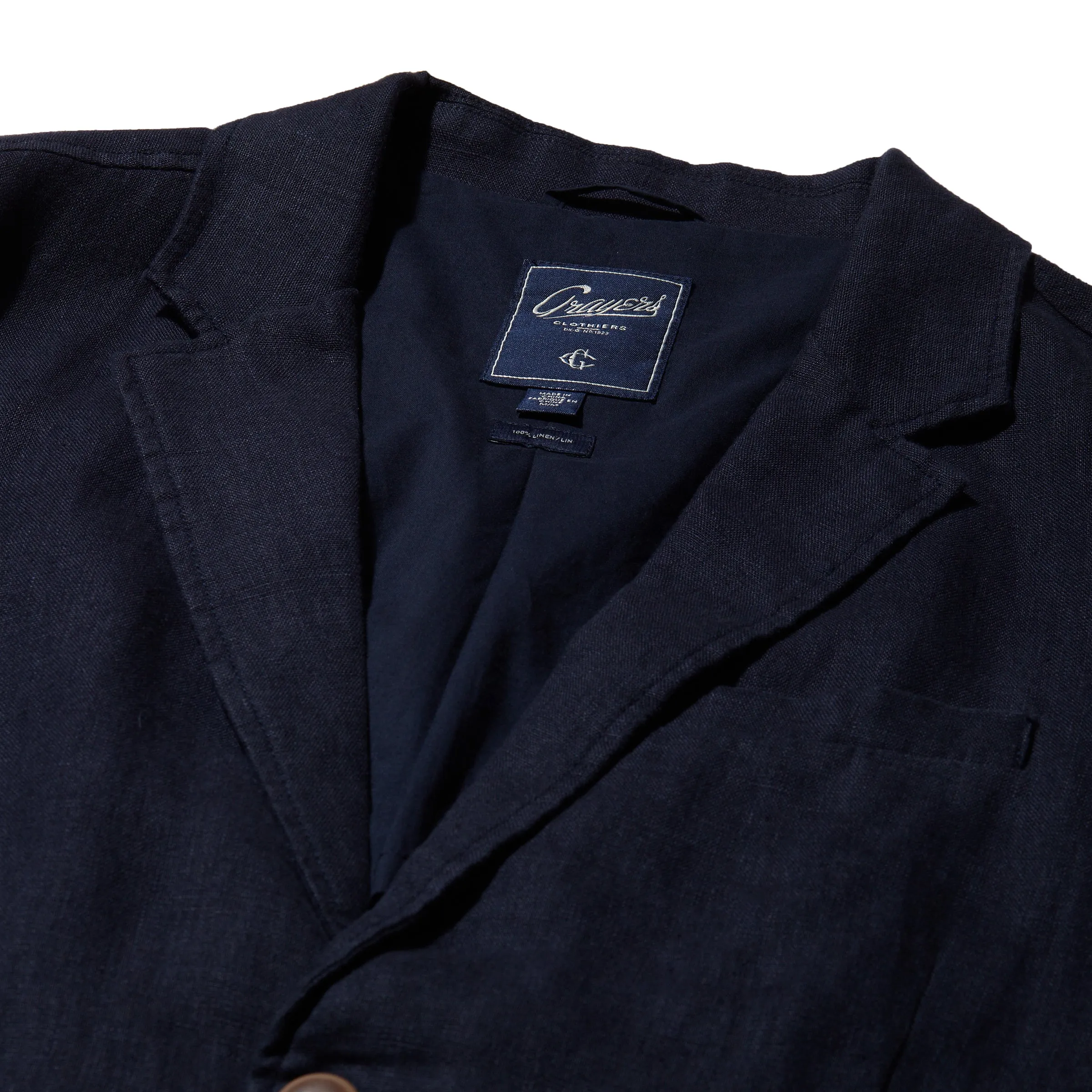 Bal Harbour 2 Button Linen Blazer - Navy