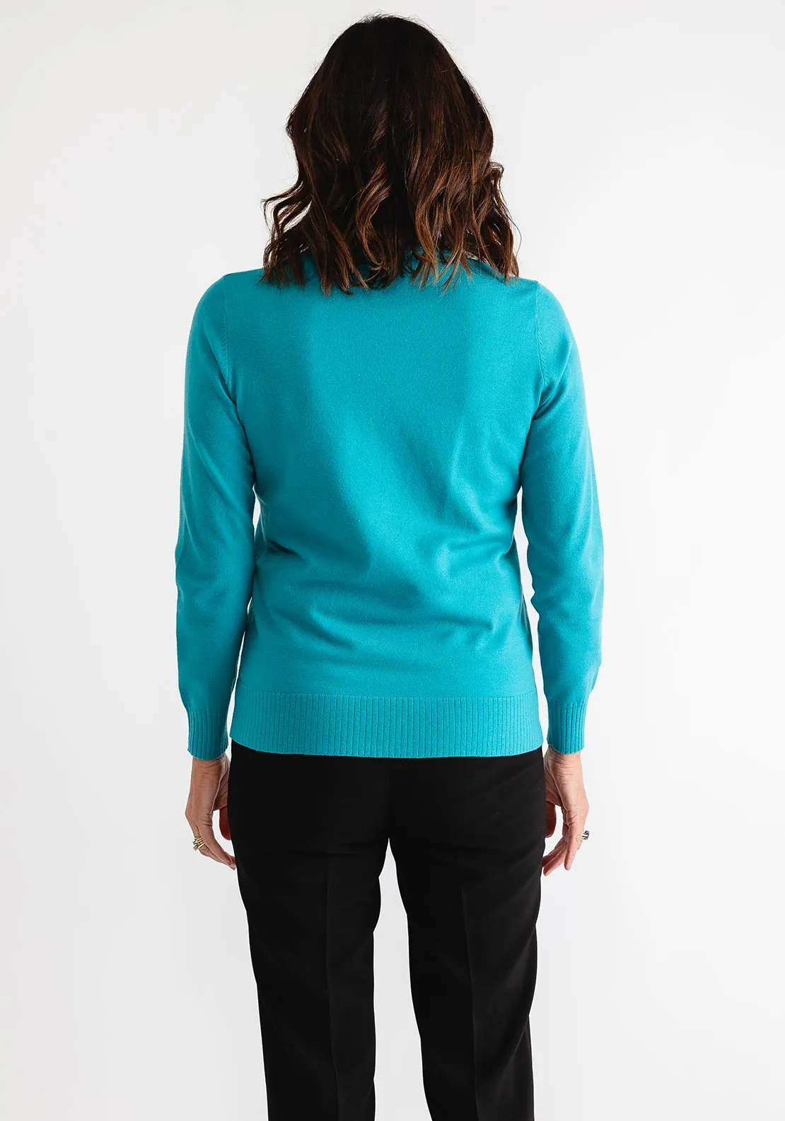 Barbara Lebek Polo Neck Sweater, Turquoise