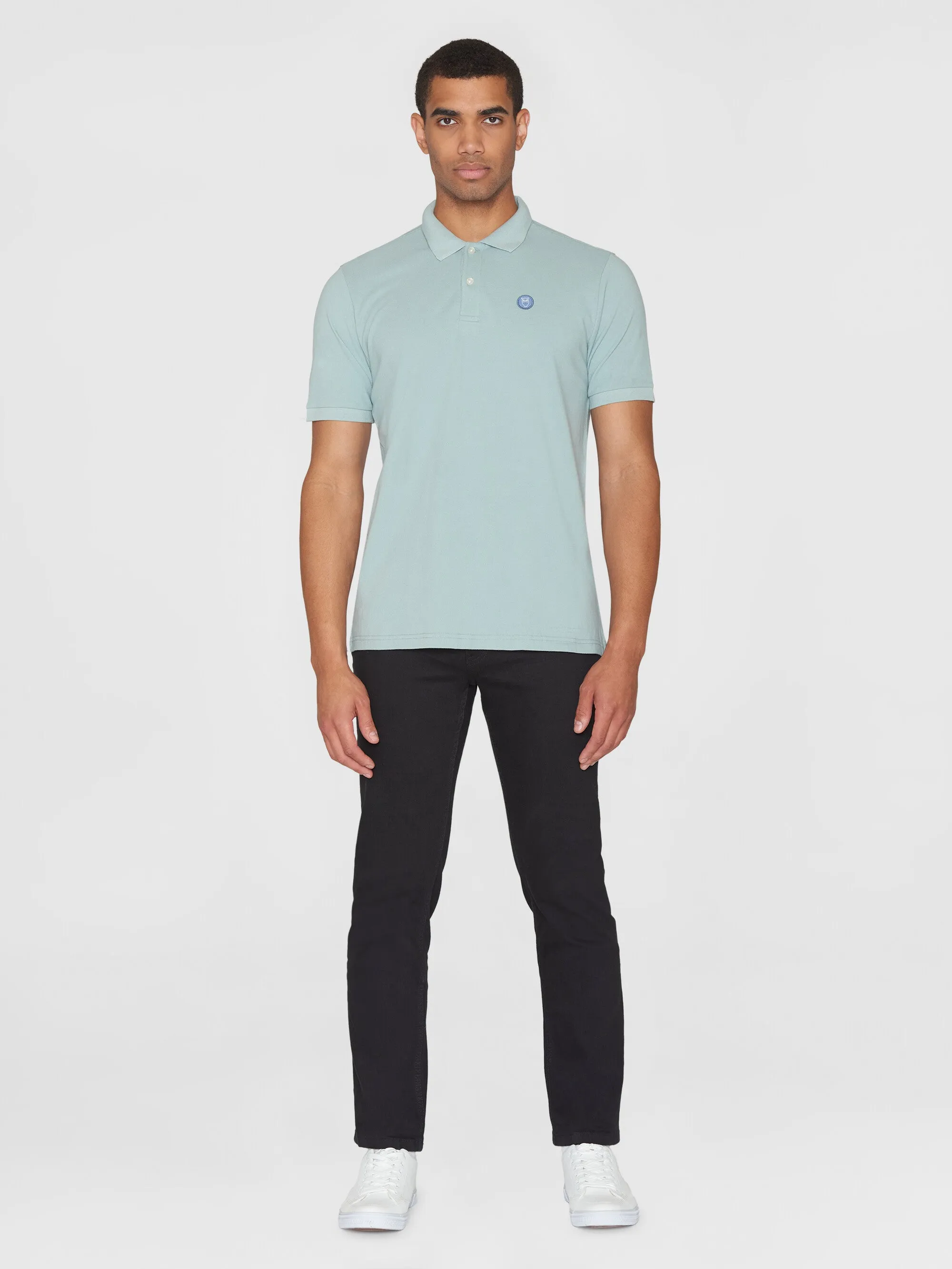 Basic badge polo - Gray Mist