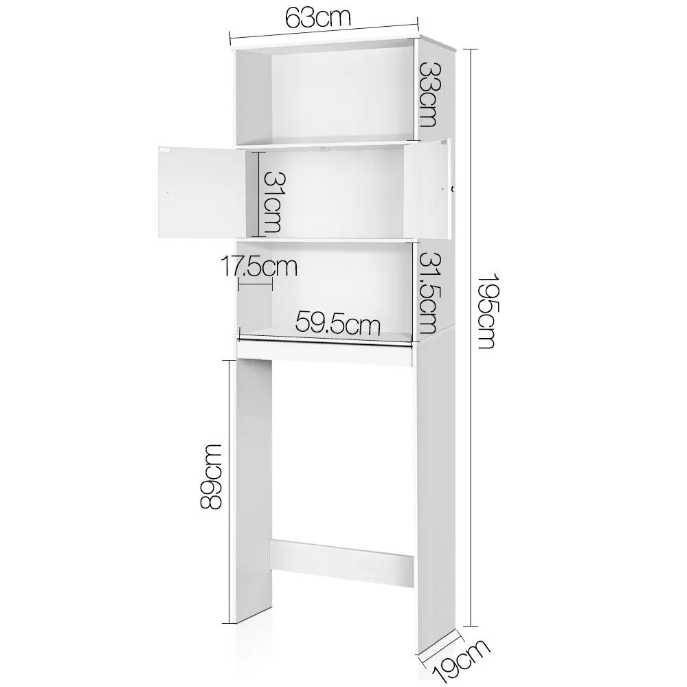 Bathroom Storage Cabinet Over The Toilet Unit Shelf Storage White