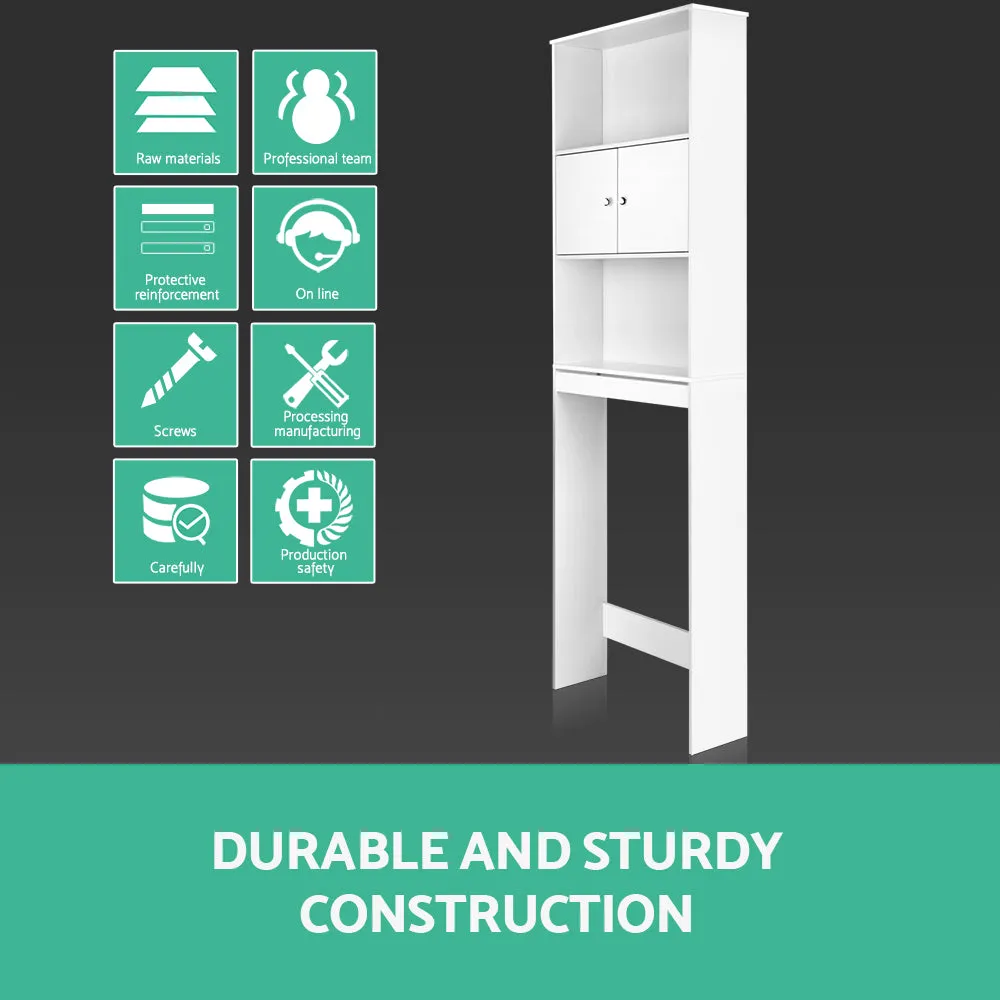 Bathroom Storage Cabinet Over The Toilet Unit Shelf Storage White