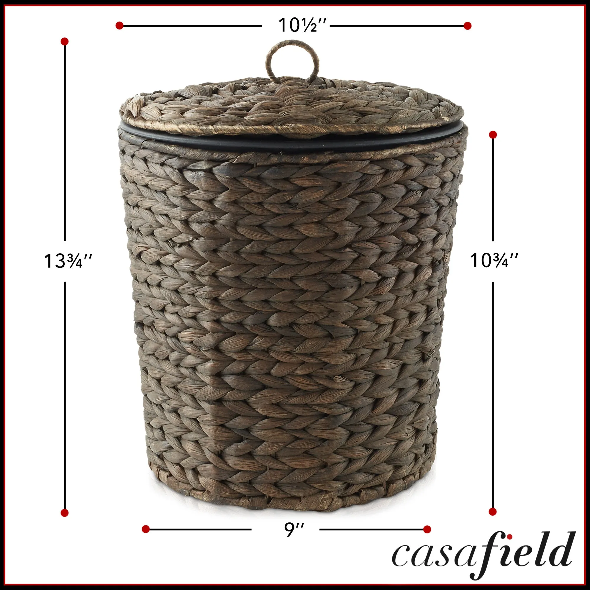 Bathroom Waste Basket with Lid and Liner