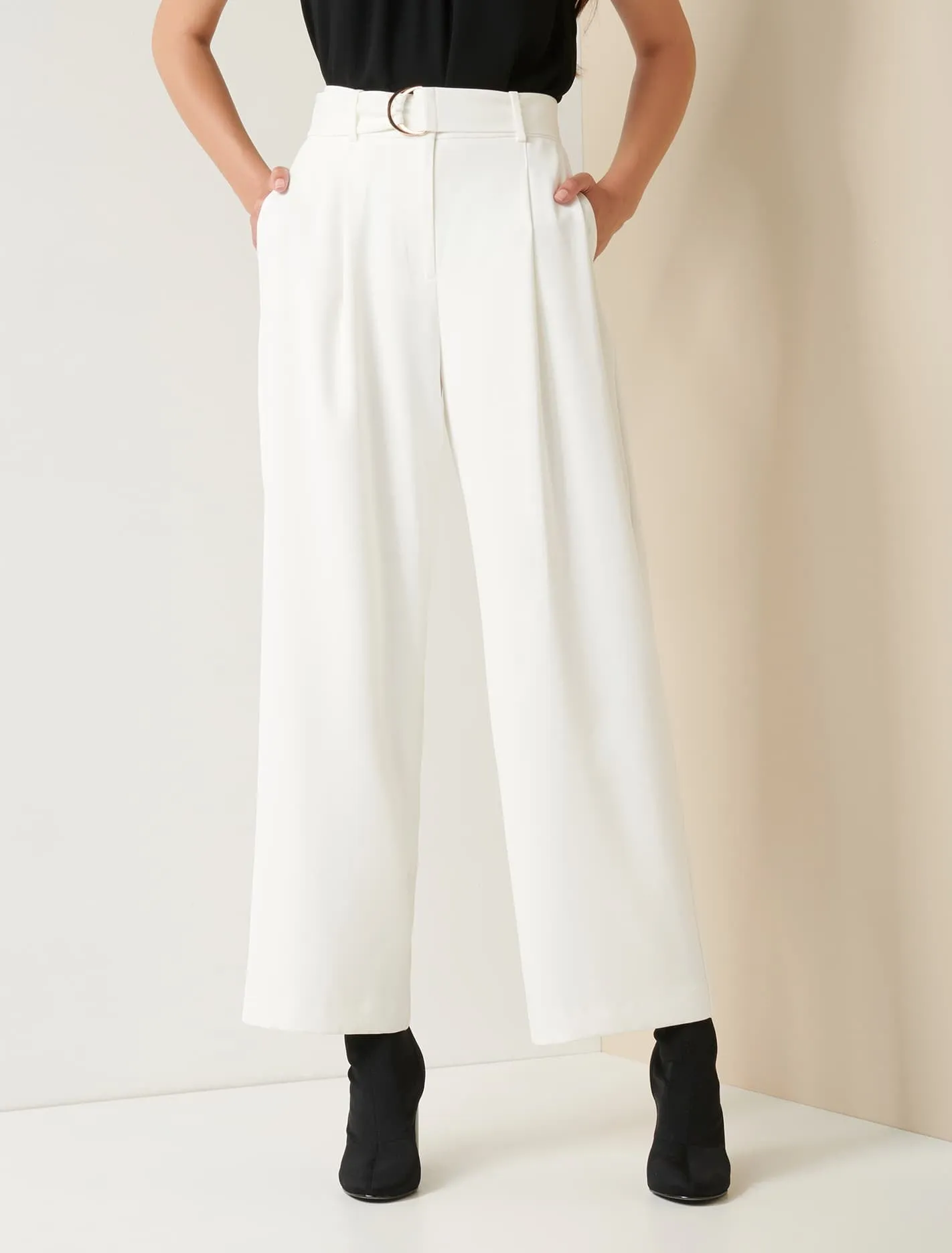 Bianca Wide Leg Belted Pants