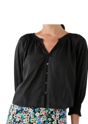 Black eyelet blouse