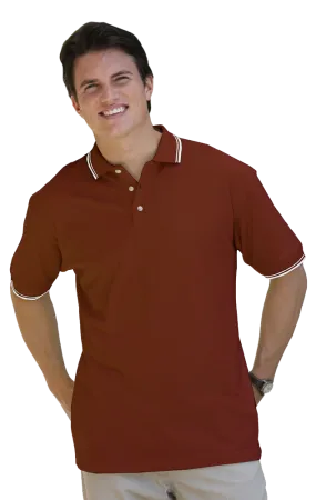 Blue Generation Men's Tipped "Superblend" Pique Polo