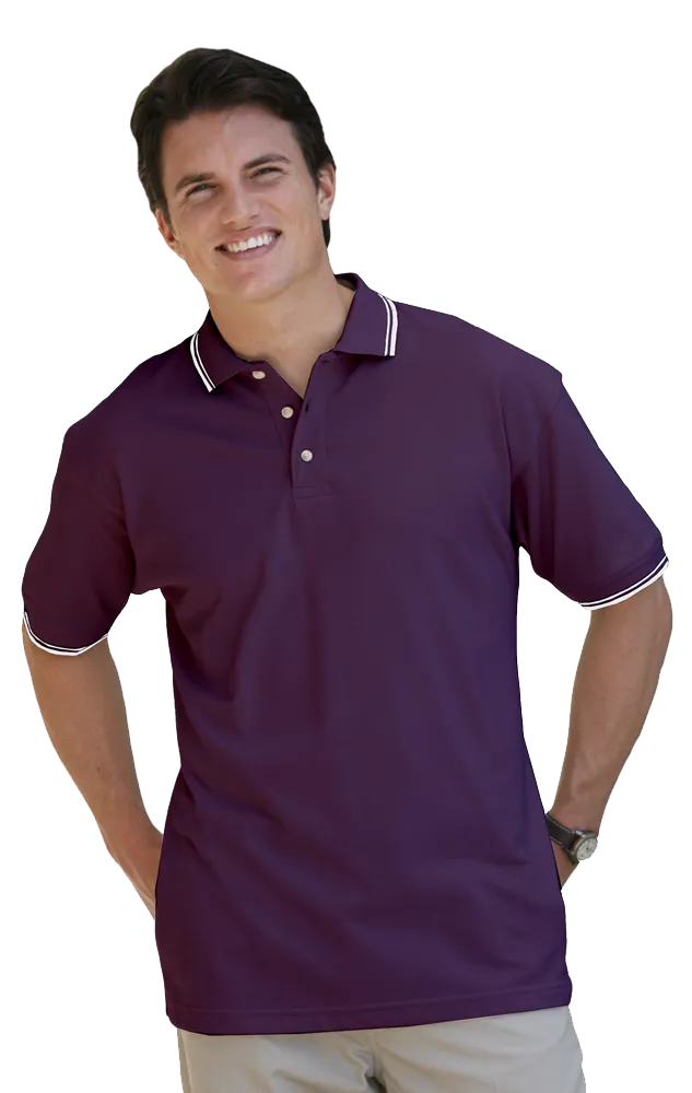 Blue Generation Men's Tipped "Superblend" Pique Polo
