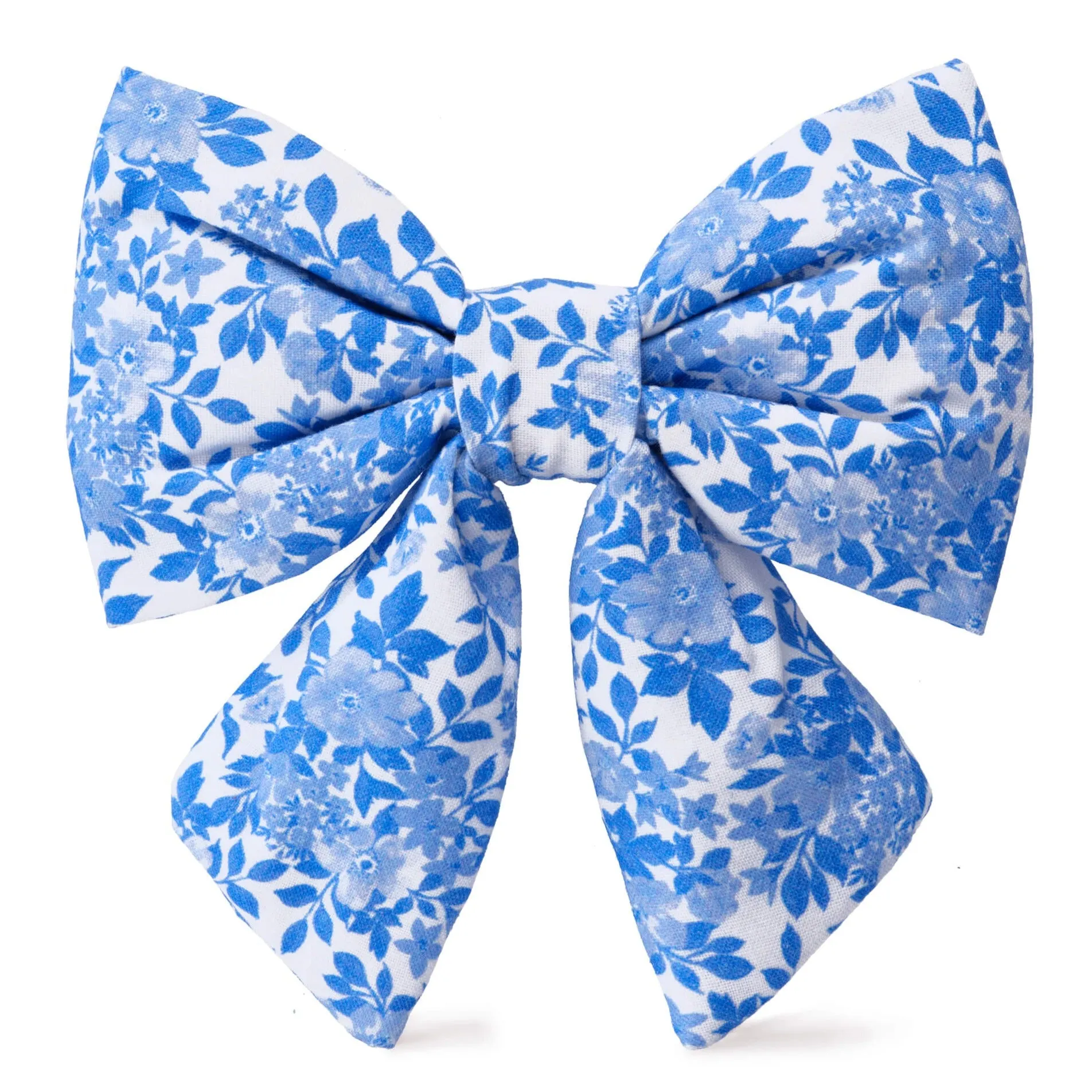 Blue Roses Lady Dog Bow