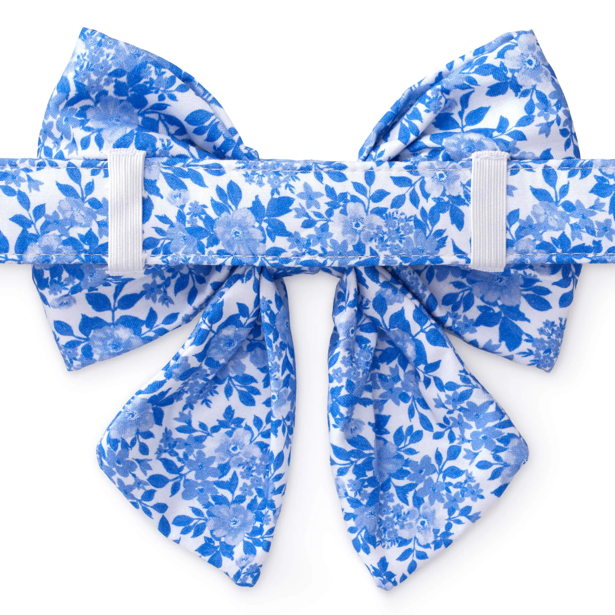 Blue Roses Lady Dog Bow