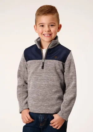 BOYS POLAR FLEECE  BROWN PULLOVER