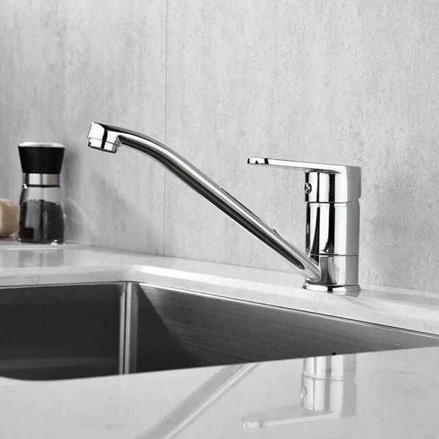 Brass chrome single handle low pressure kitchen faucet Homelody