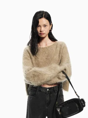 Brushed Cropped Sweater