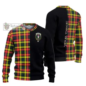 Buchanan Modern Tartan Ugly Sweater with Family Crest and Half Of Me Style