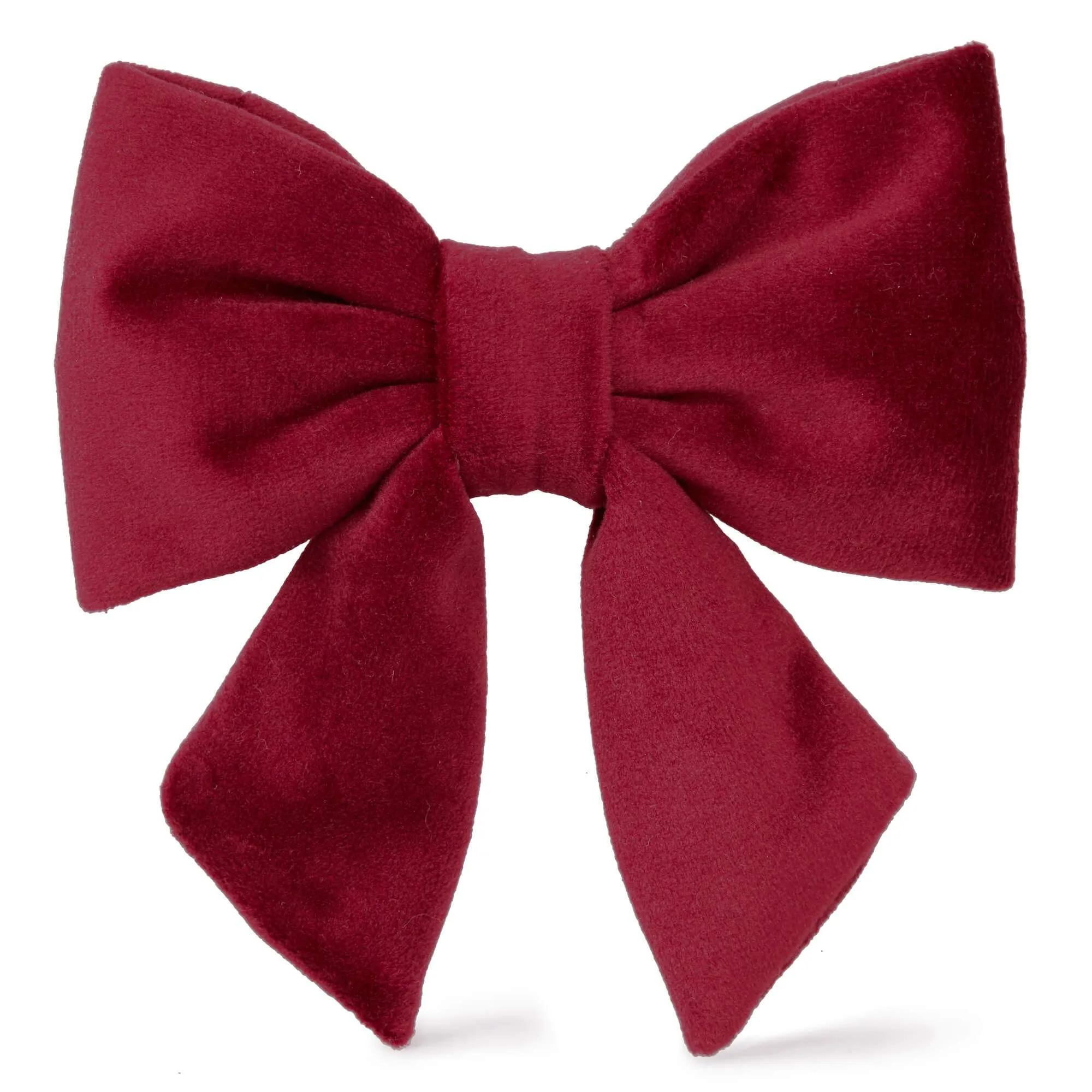 Burgundy Velvet Lady Dog Bow