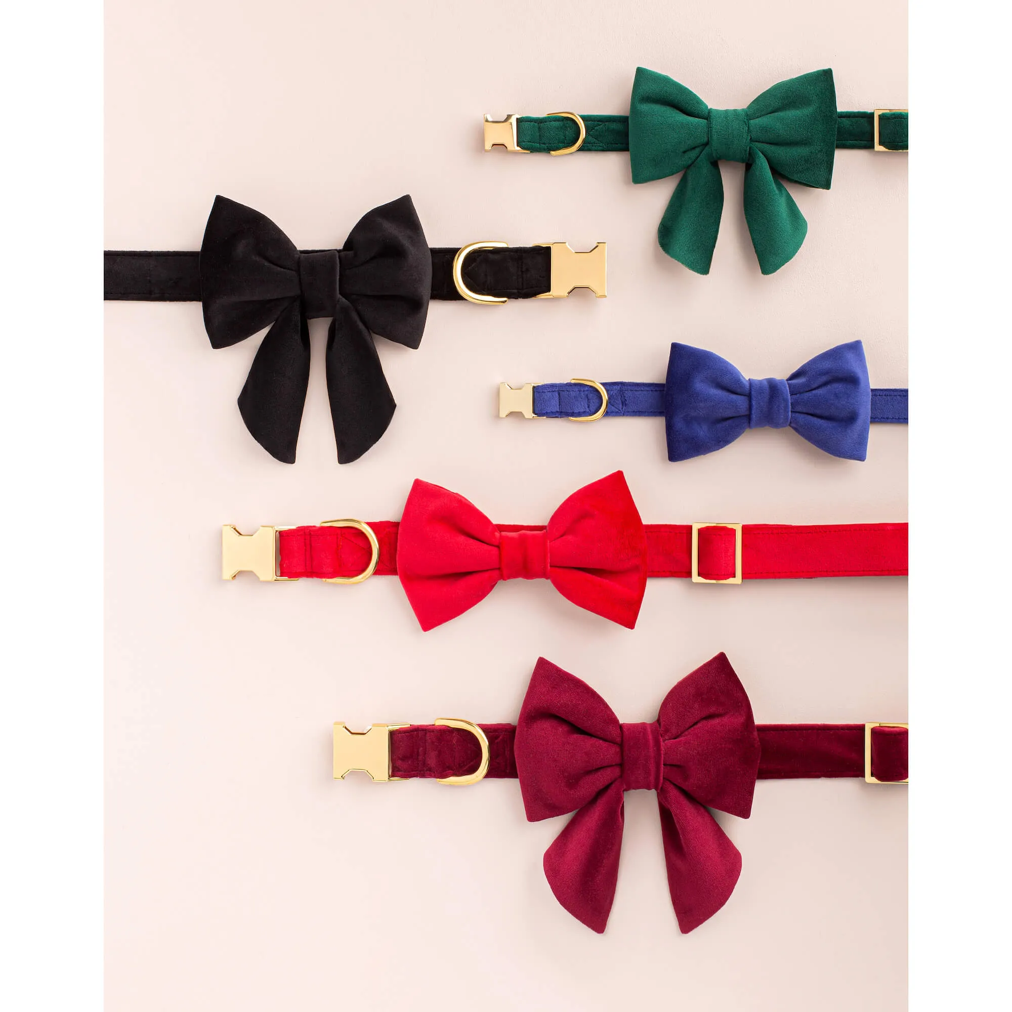 Burgundy Velvet Lady Dog Bow