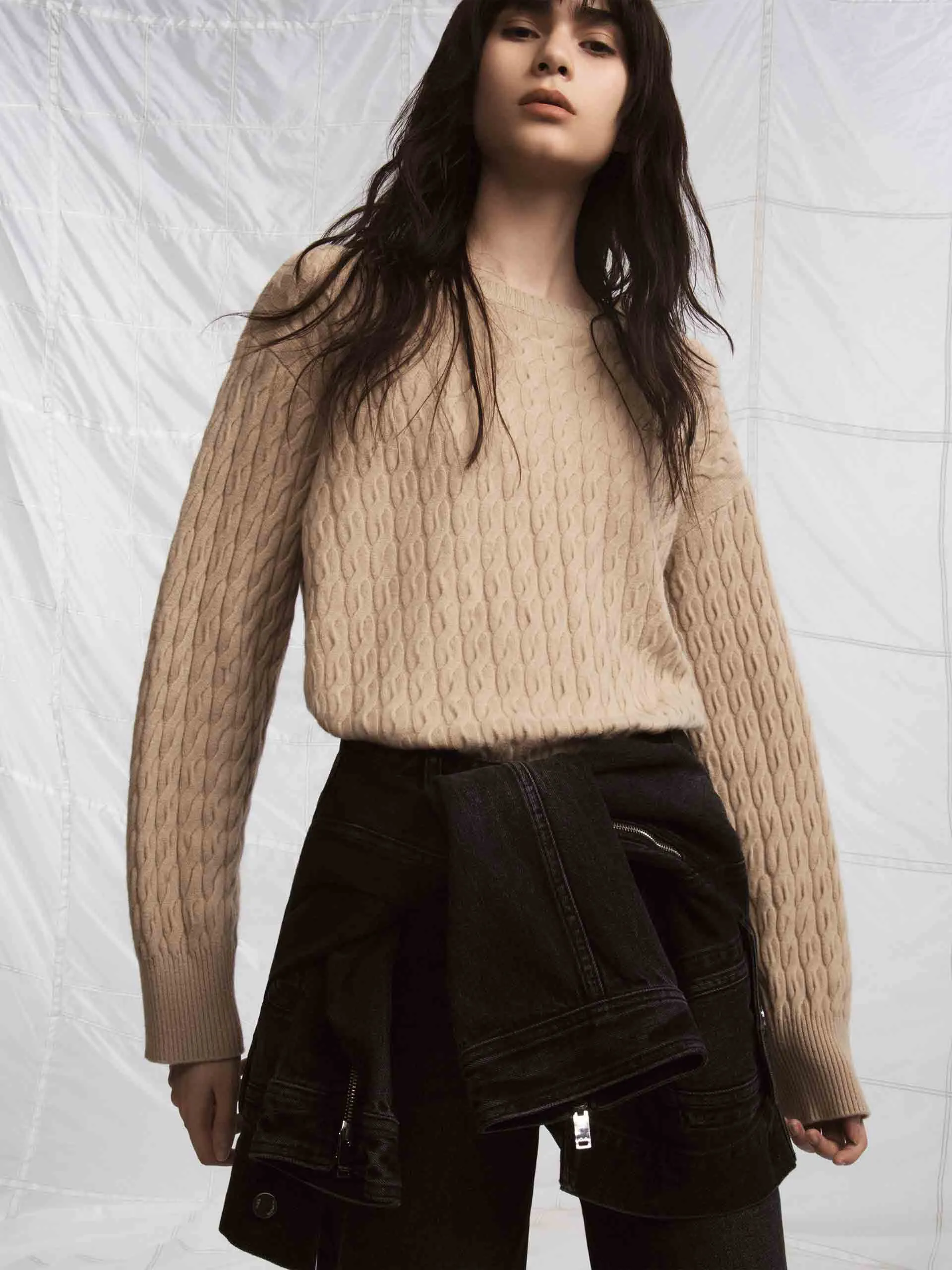 Cable Texture Knit Sweater