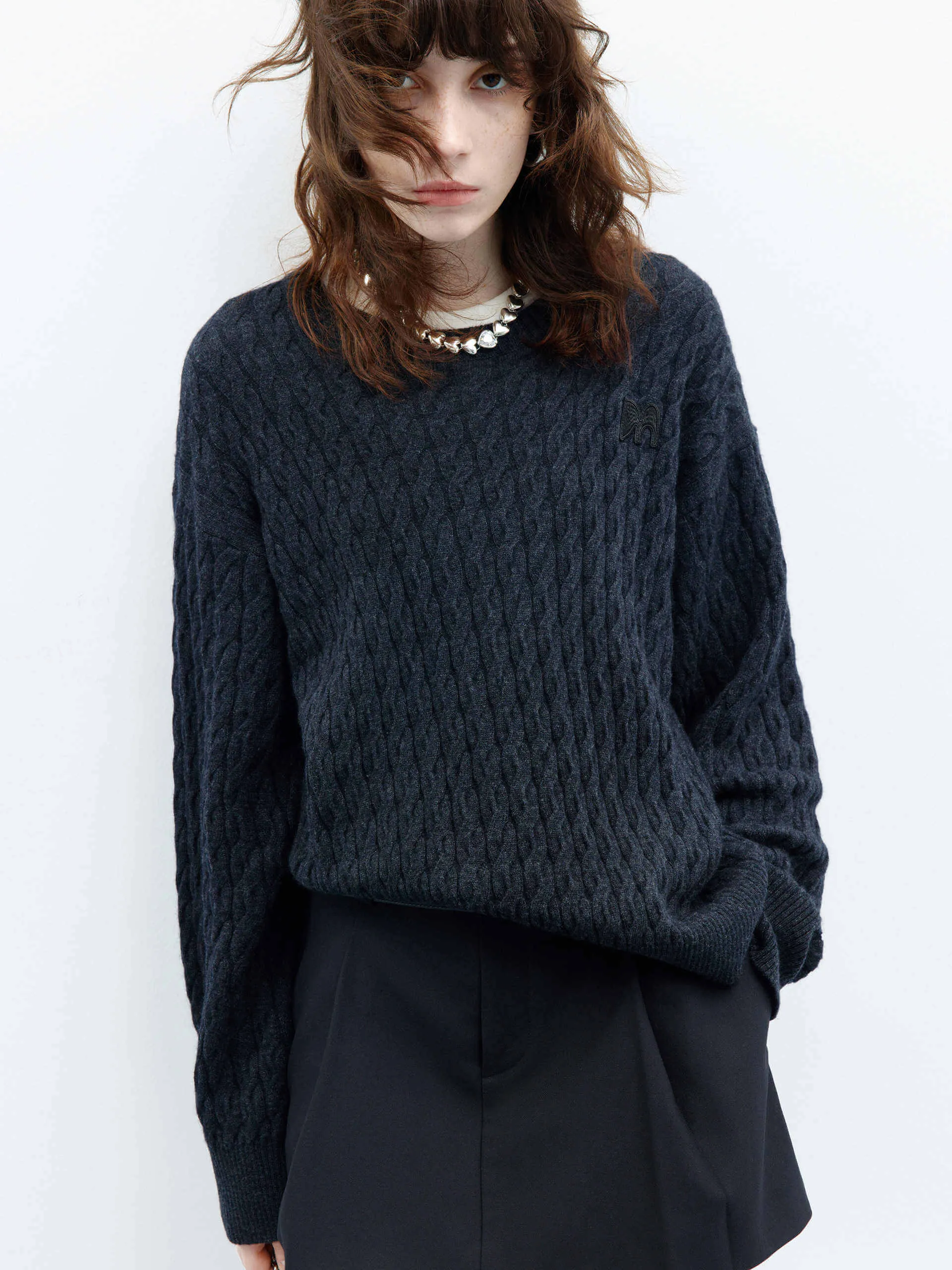 Cable Texture Knit Sweater