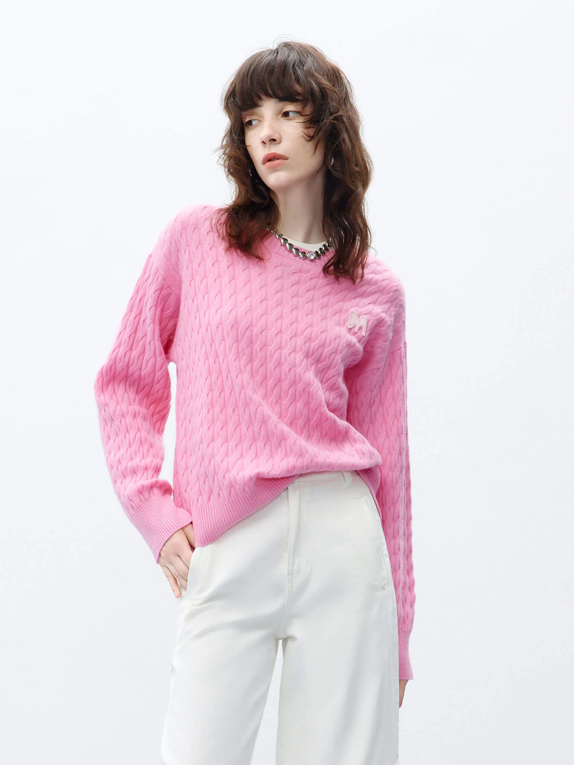 Cable Texture Knit Sweater