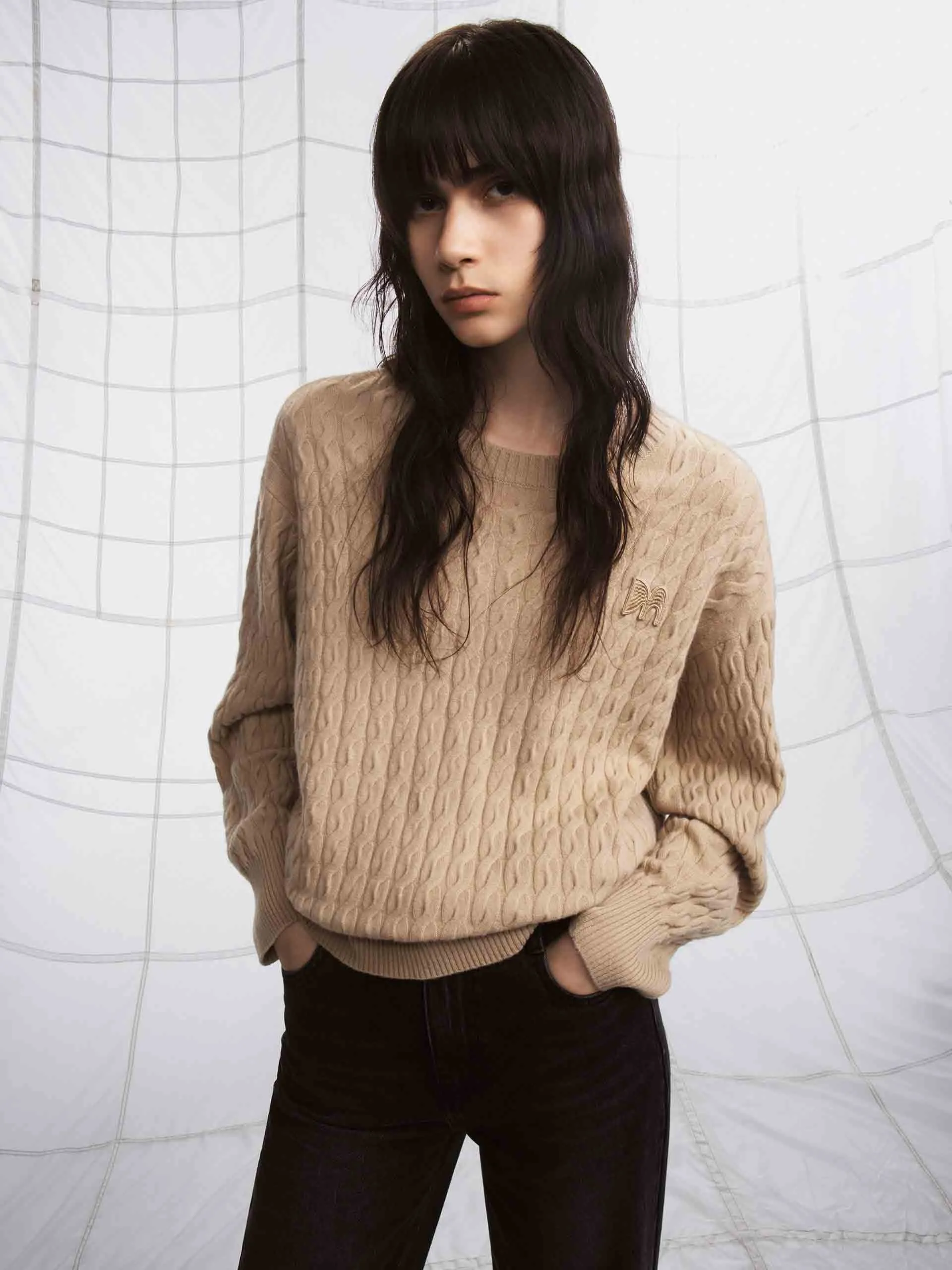 Cable Texture Knit Sweater