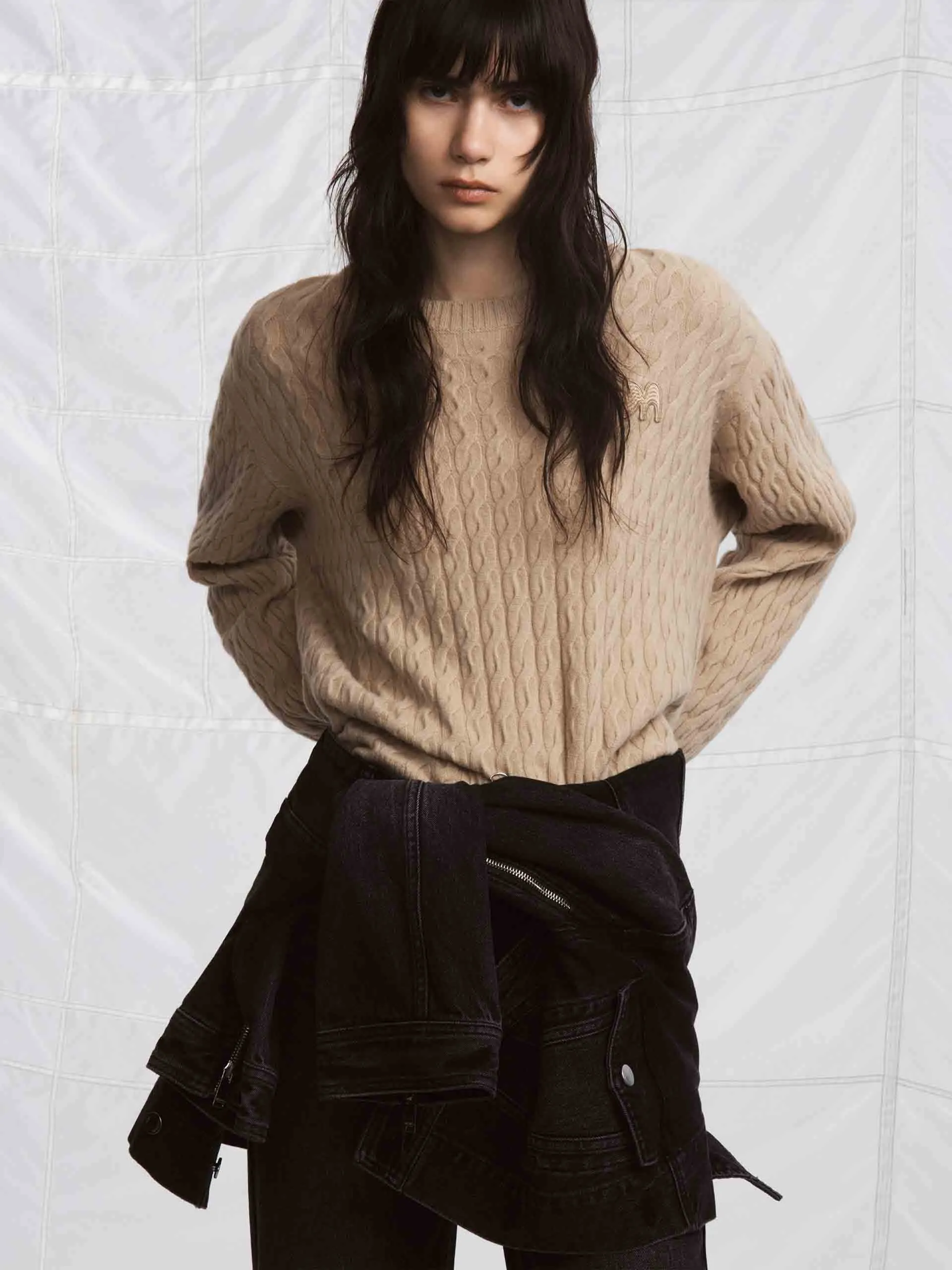 Cable Texture Knit Sweater