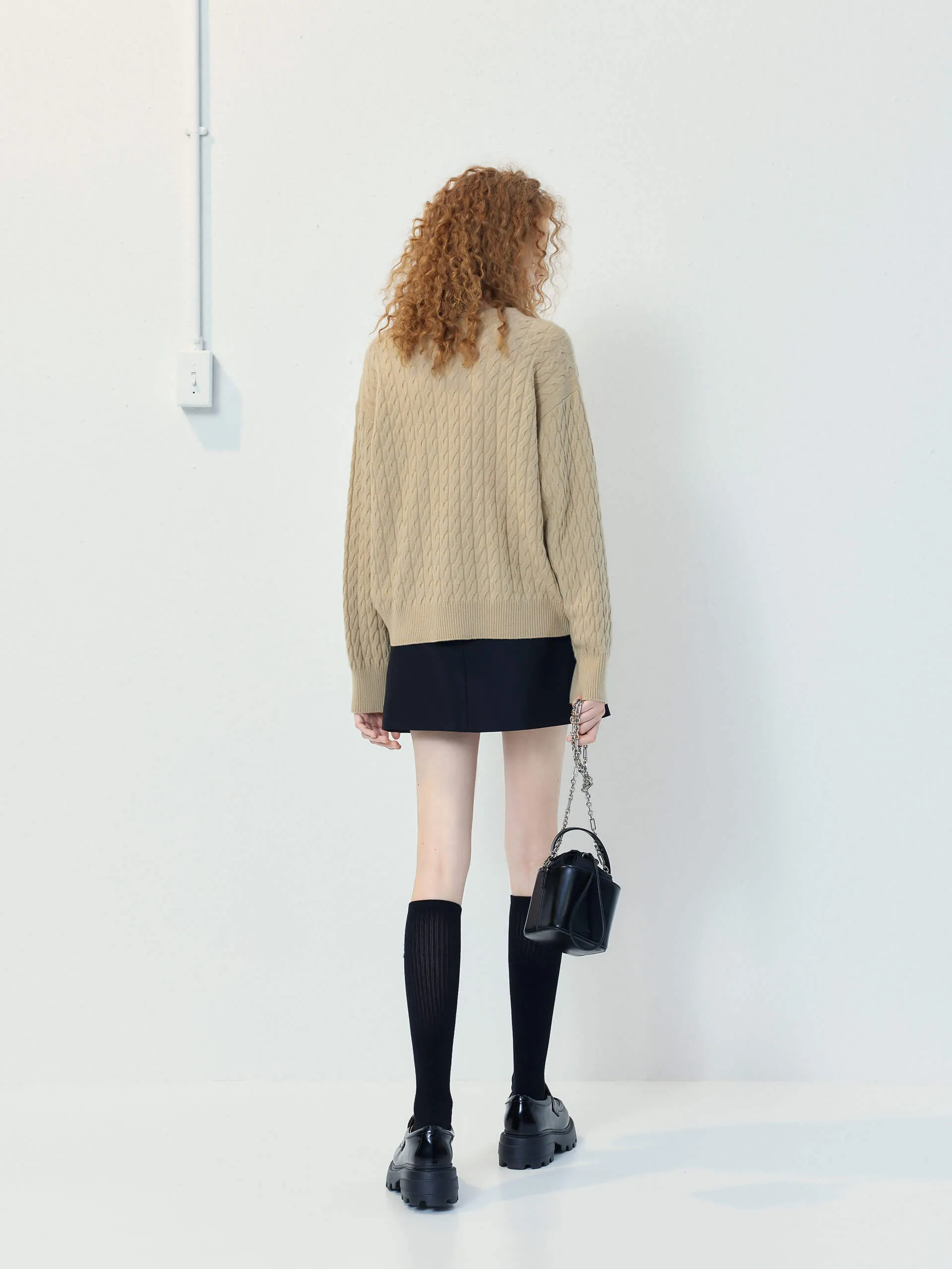 Cable Texture Knit Sweater