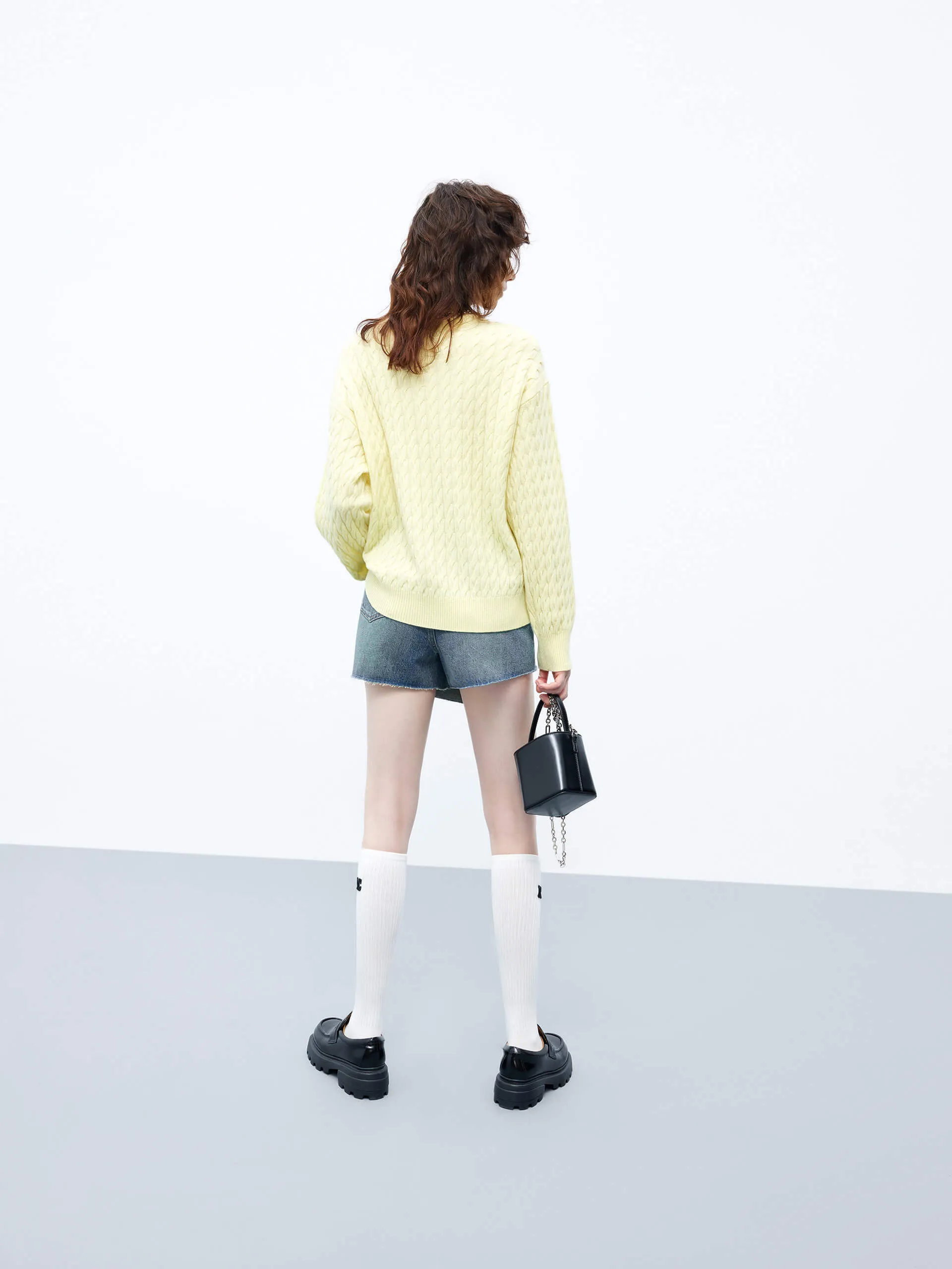 Cable Texture Knit Sweater