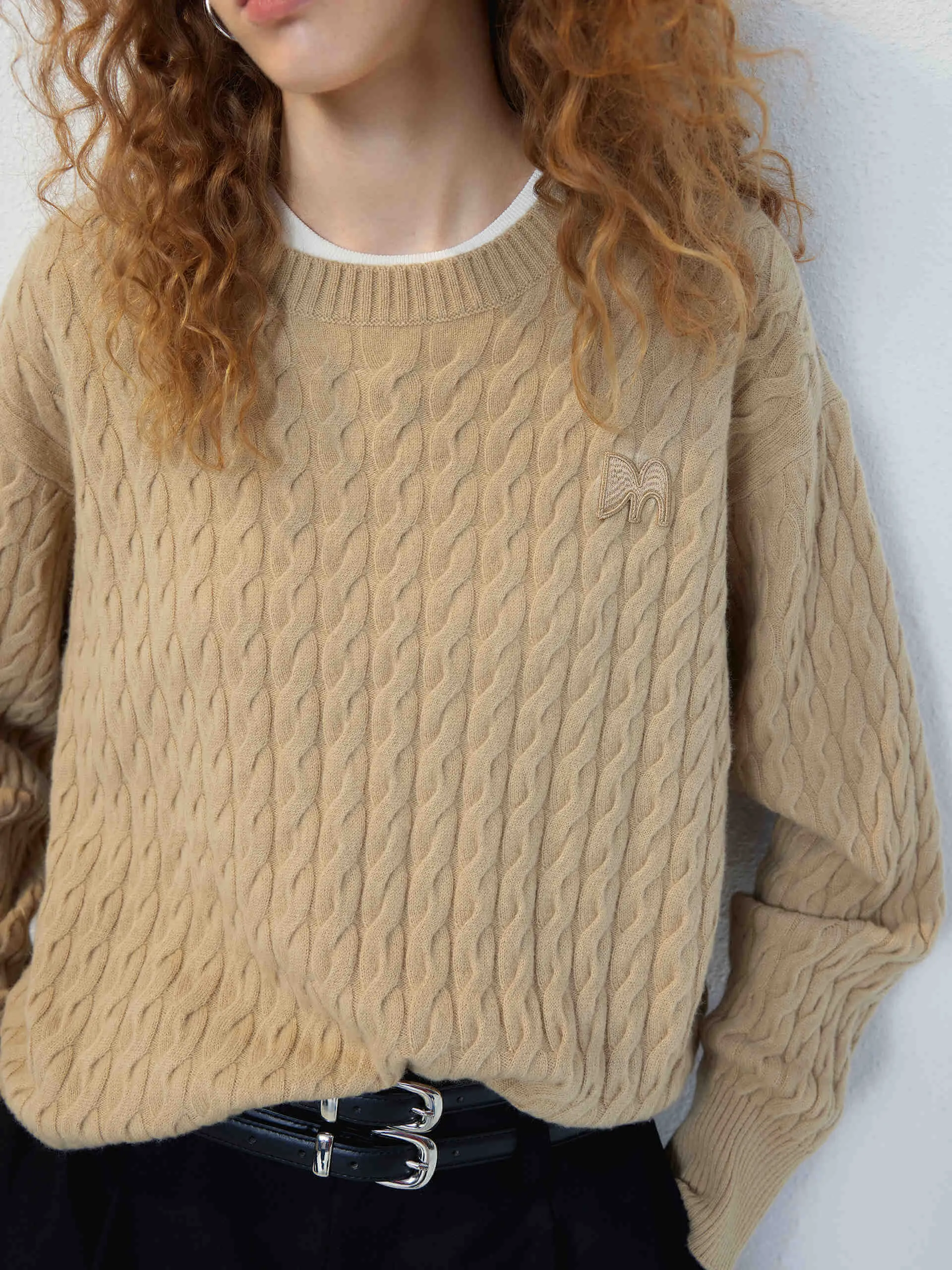 Cable Texture Knit Sweater