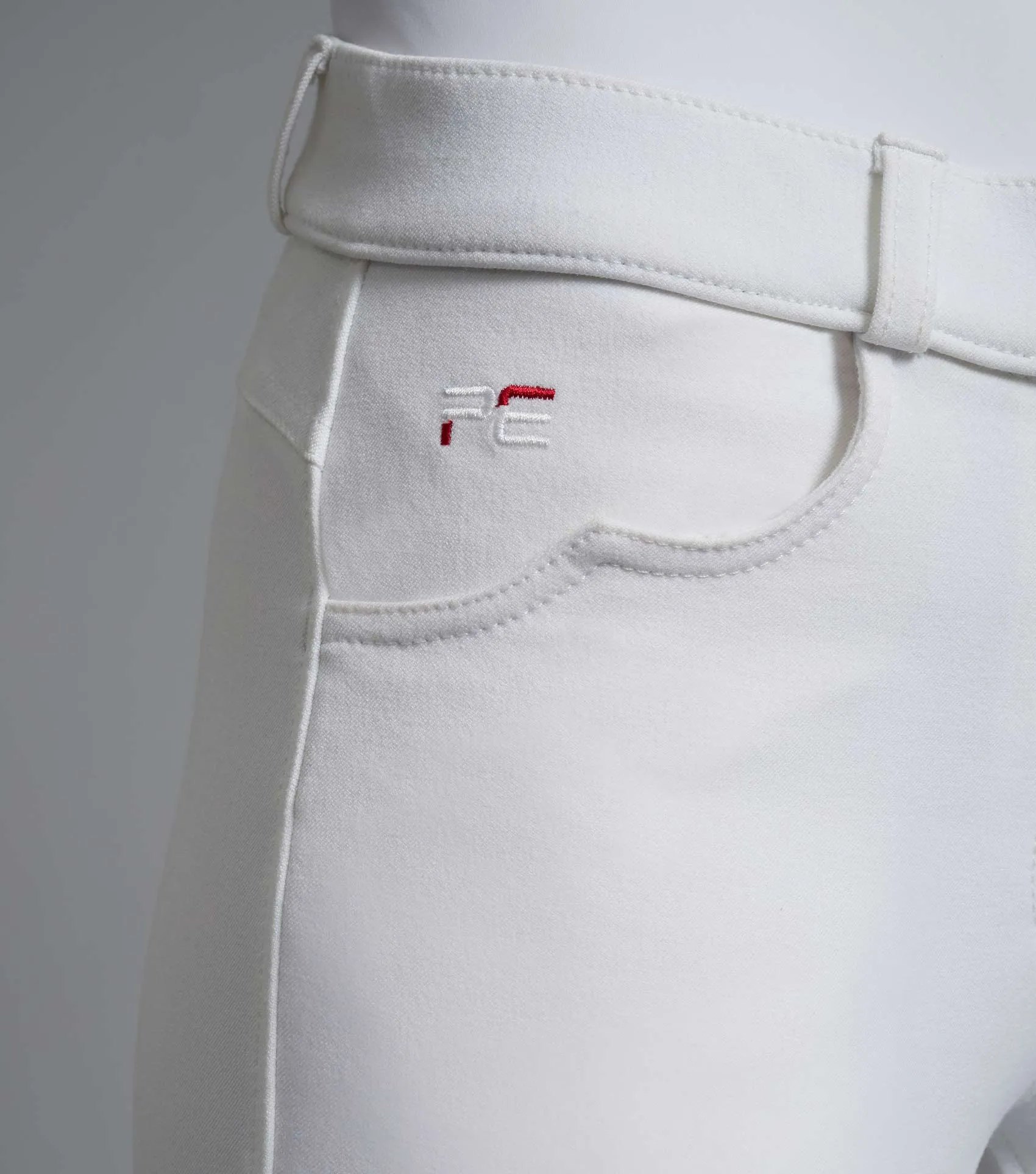 Cassa Ladies Full Seat Gel Competition Riding Breeches White