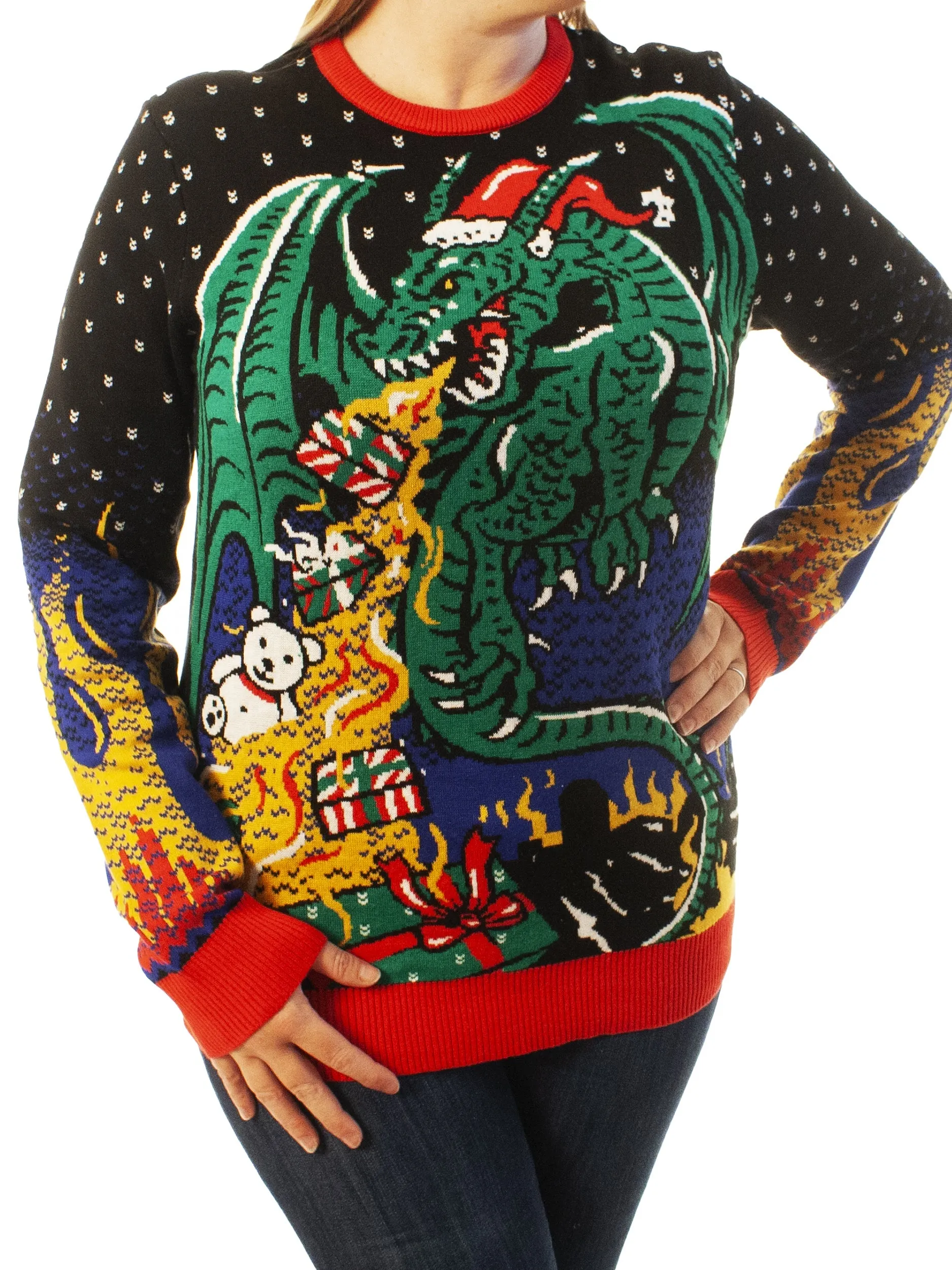 Christmas Dragon Ugly Christmas Sweater - Xmas Gifts For Him Or Her