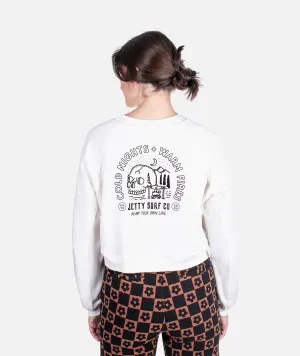 Cold Nights Raglan Fleece - White